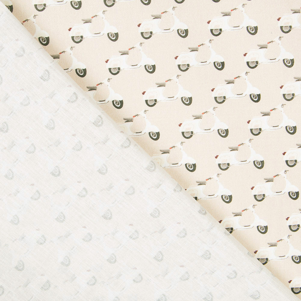 Algodão Vespas Bege - Ribes y Casals