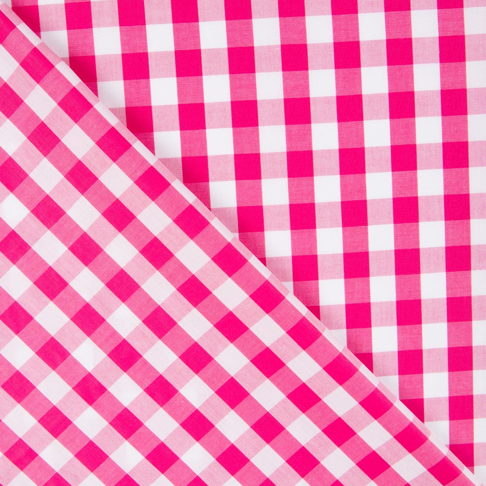 Algodão Vichy Maxi Fúcsia - Ribes y Casals