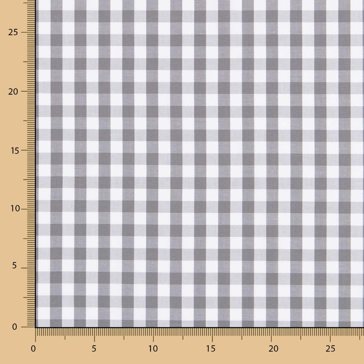 Algodão Vichy Maxi Cinza - Ribes y Casals