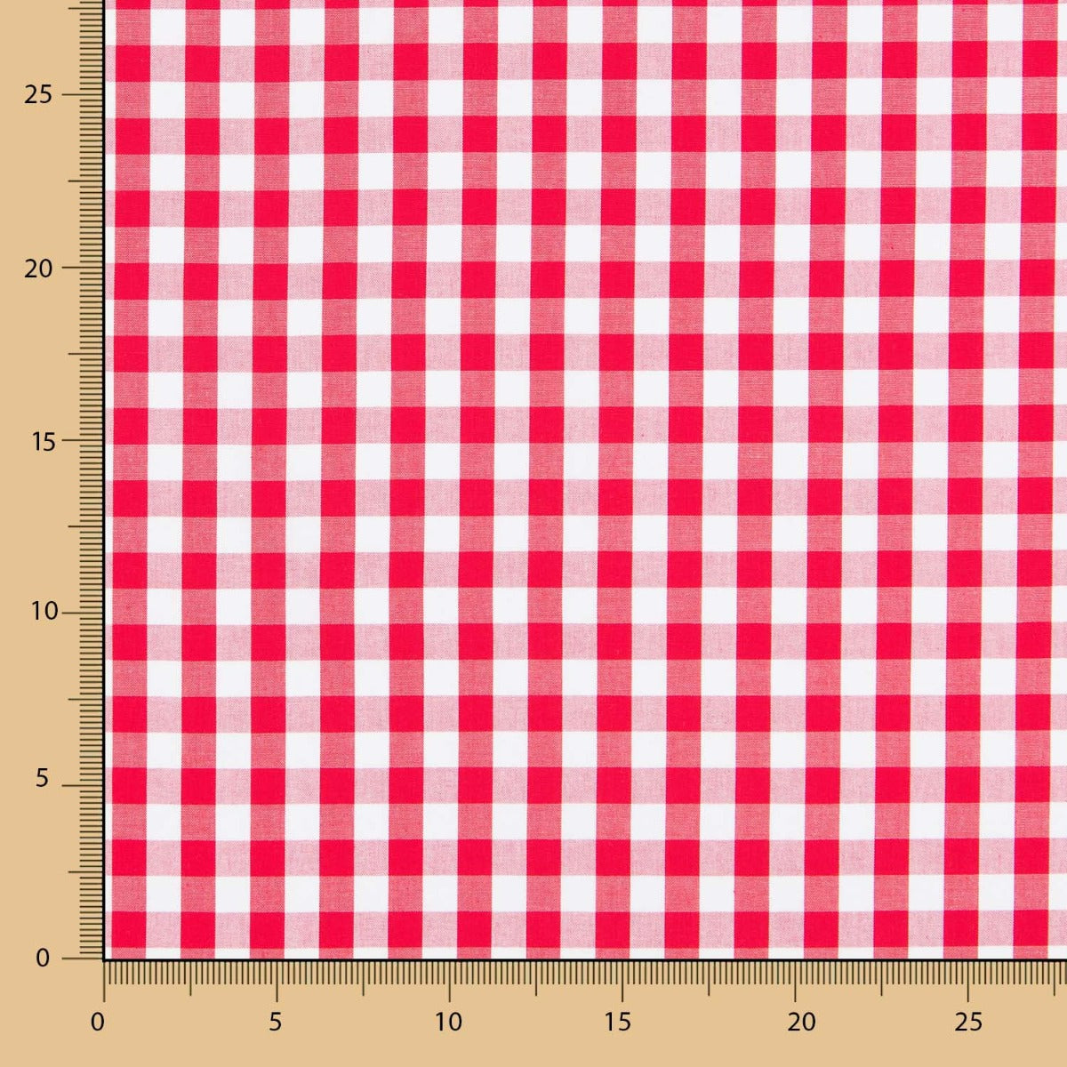 Algodão Vichy Maxi Vermelho - Ribes y Casals