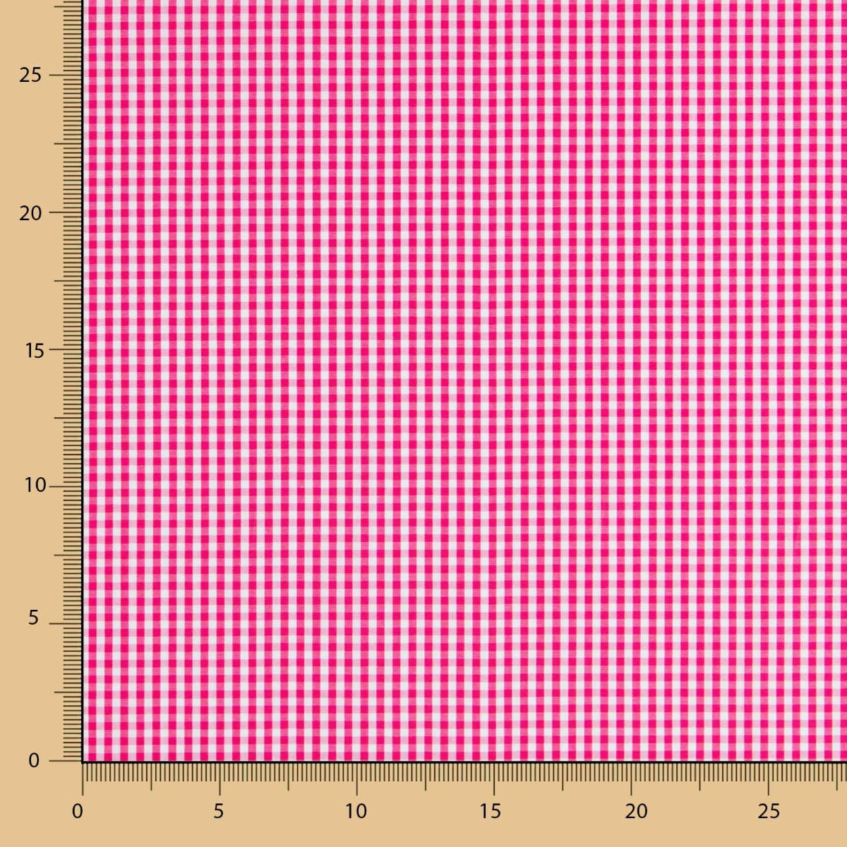 Algodão Vichy Mini Fúcsia - Ribes y Casals