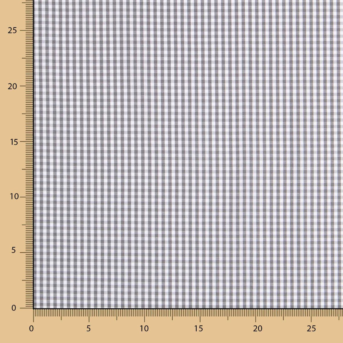 Algodão Vichy Mini Cinza - Ribes y Casals