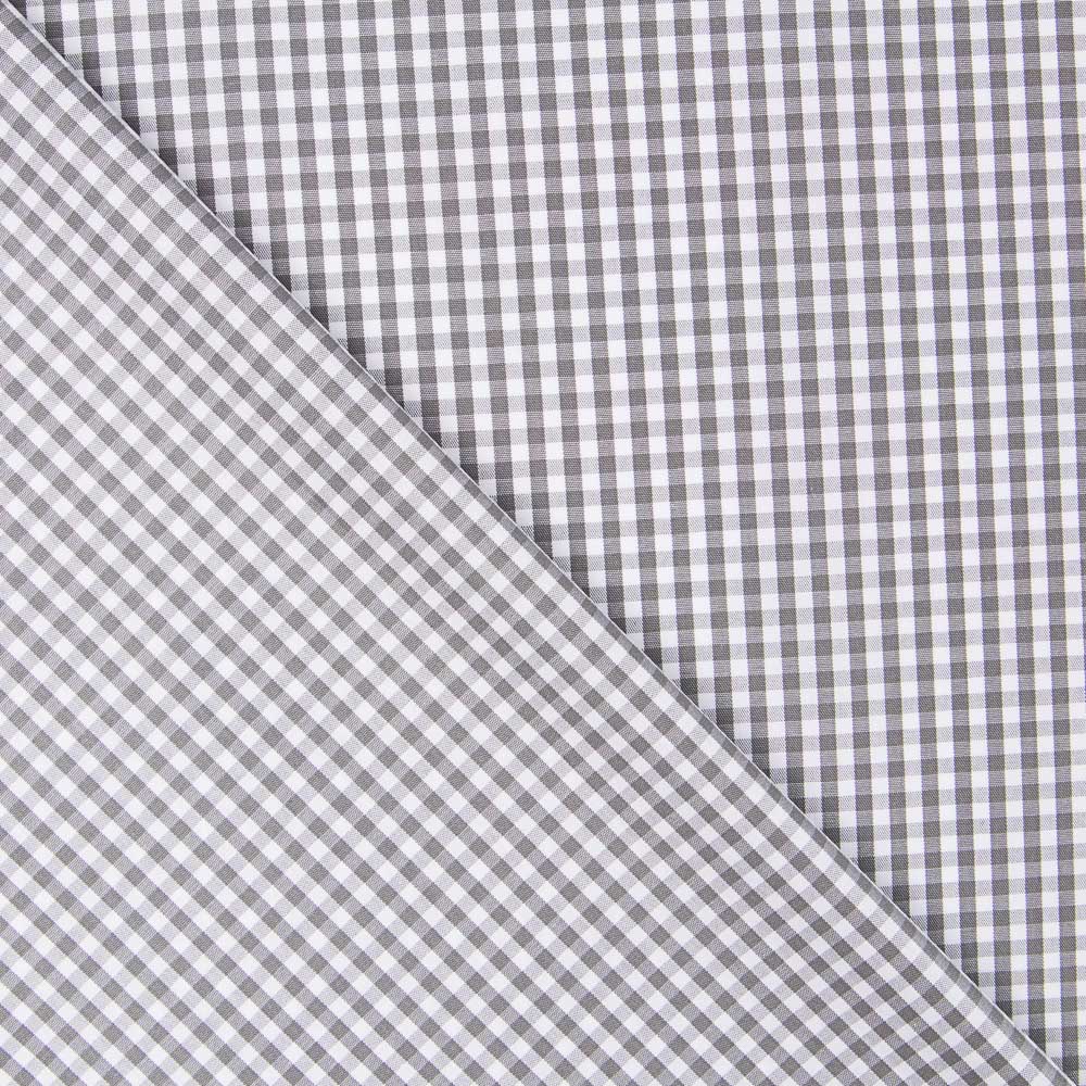 Algodão Vichy Mini Cinza - Ribes y Casals