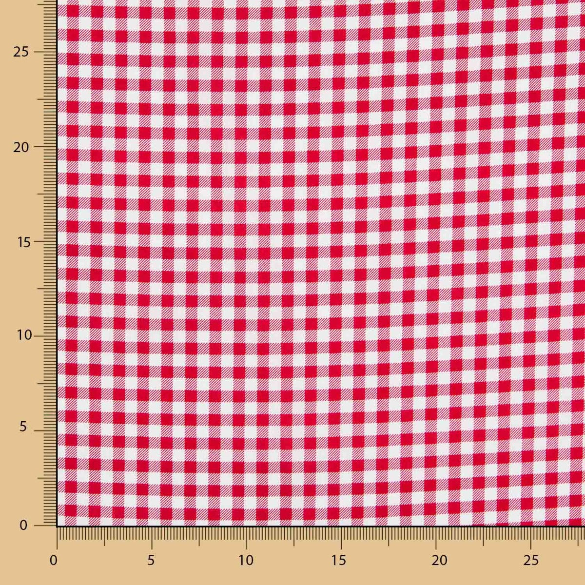 Algodão Vichy Vermelho Cruzado - Ribes y Casals