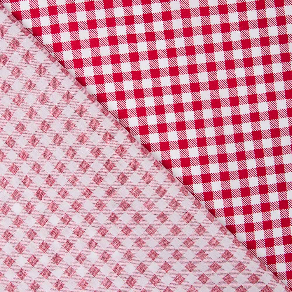 Algodão Vichy Vermelho Cruzado - Ribes y Casals