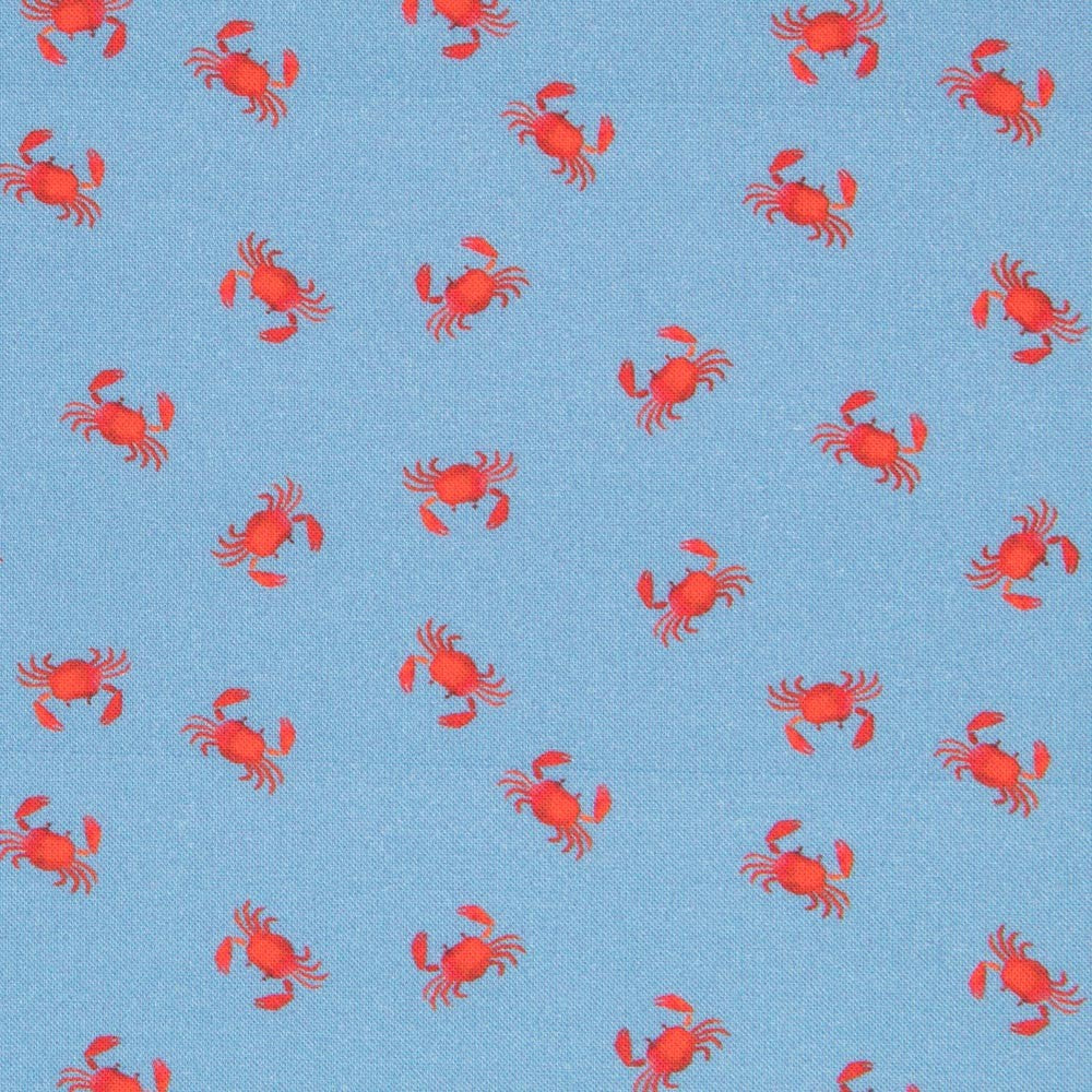 Algodão Antibacteriano Caranguejo Azul Denim - Ribes y Casals