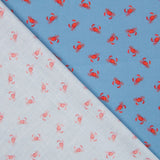 Algodão Antibacteriano Caranguejo Azul Denim - Ribes y Casals