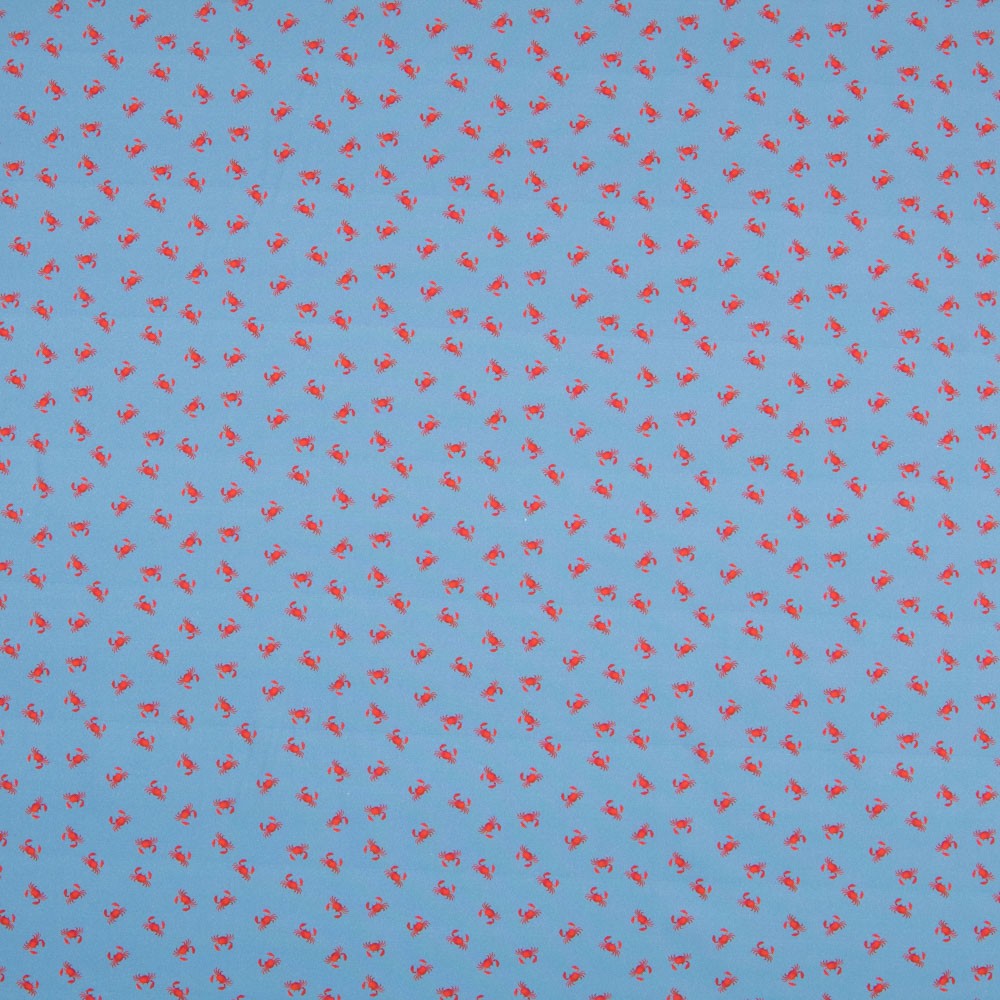 Algodão Antibacteriano Caranguejo Azul Denim - Ribes y Casals