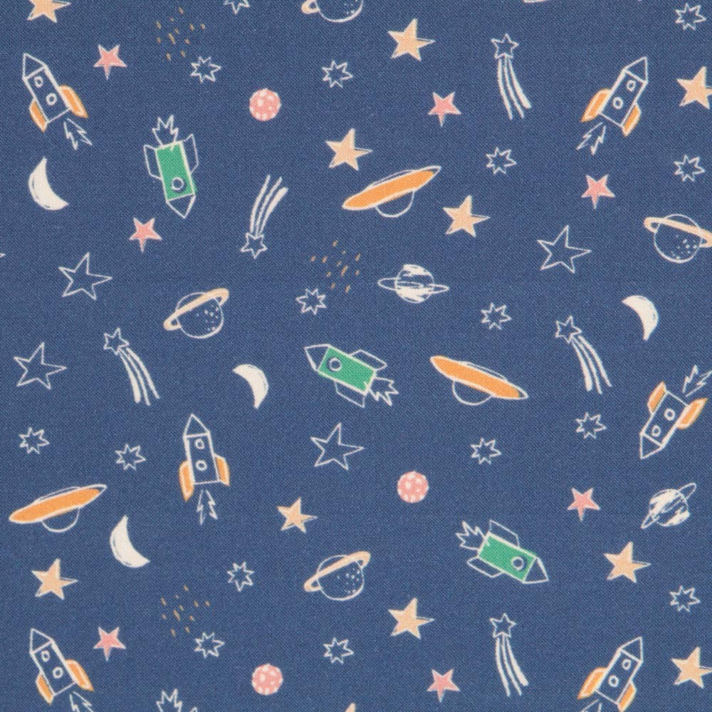 Algodão Antibacteriano Space Azul - Ribes y Casals