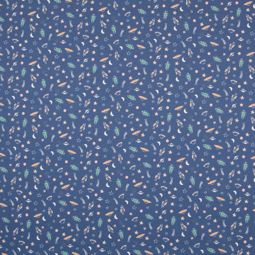 Algodão Antibacteriano Space Azul - Ribes y Casals