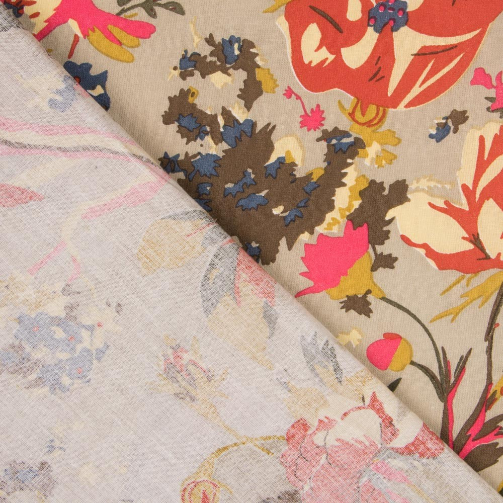 Popeline Florezinhas Rosa - Ribes y Casals