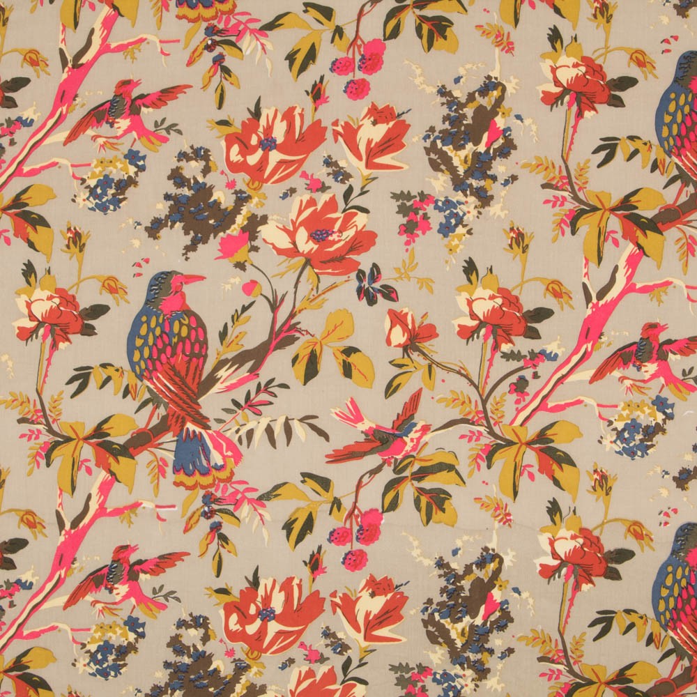 Popeline Florezinhas Rosa - Ribes y Casals