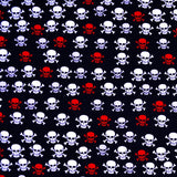 Algodão Estampado Caveiras Vermelho - Ribes y Casals