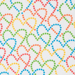 Algodón Estampado Corazones Multi - Ribes y Casals