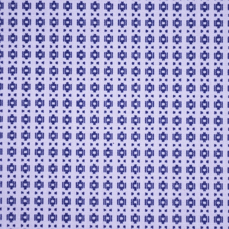 Algodão Estampado Geométrico Azul Marinho - Ribes y Casals