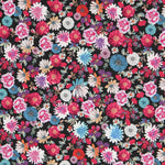 Tecido de Algodão Floral Fucsia - Ribes y Casals