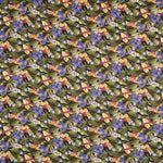 Tecido de Algodão Hibíscus Preto - Ribes y Casals