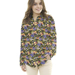 Tecido de Algodão Hibíscus Preto - Ribes y Casals