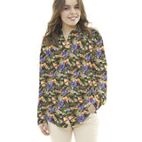 Tecido de Algodão Hibíscus Preto - Ribes y Casals