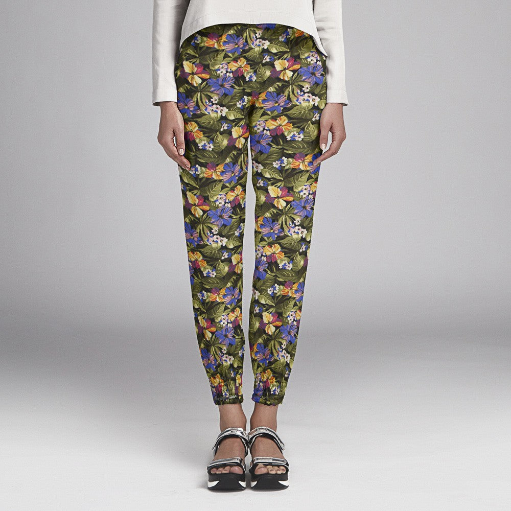 Tecido de Algodão Hibíscus Preto - Ribes y Casals