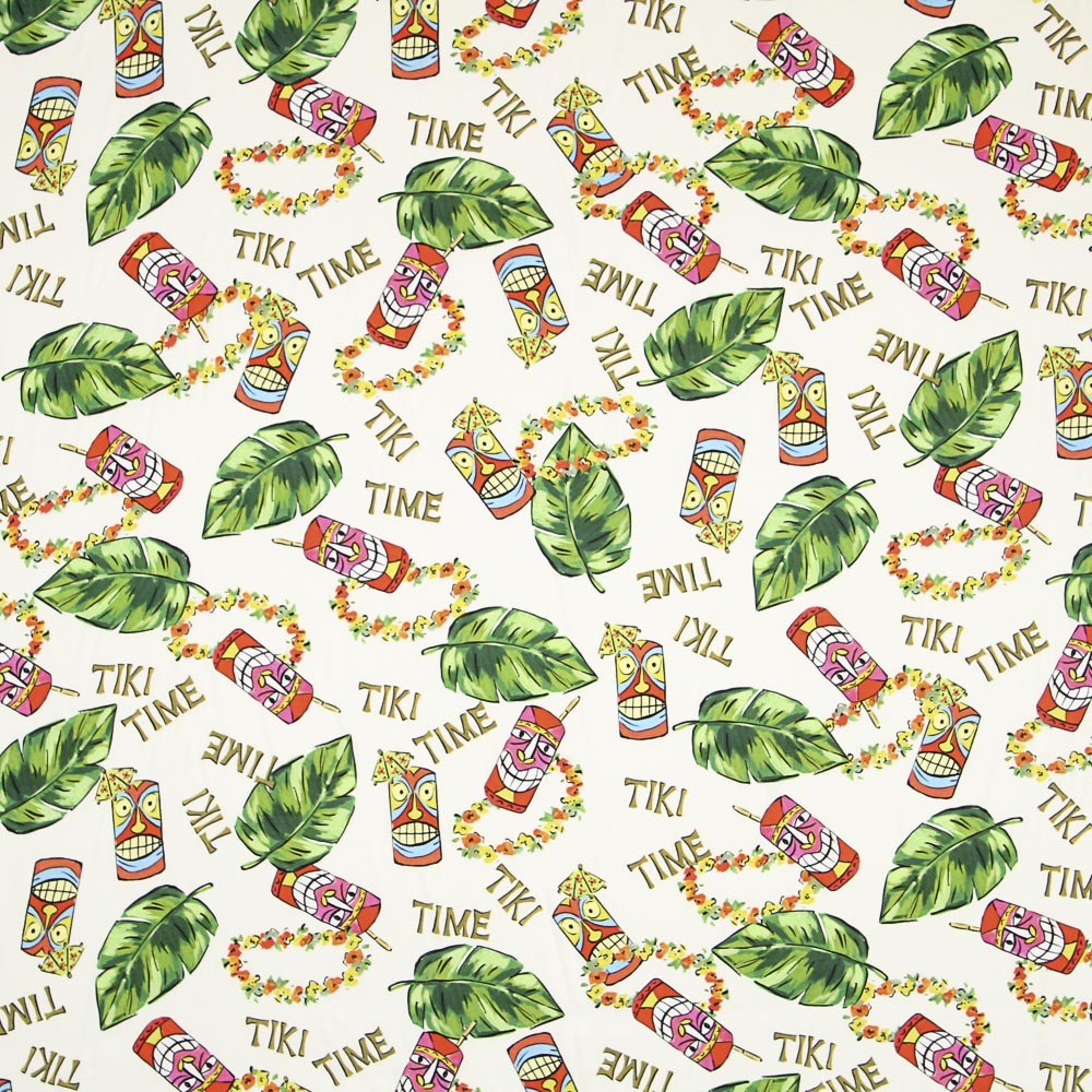 Tecido de Algodão Tiki Cru - Ribes y Casals