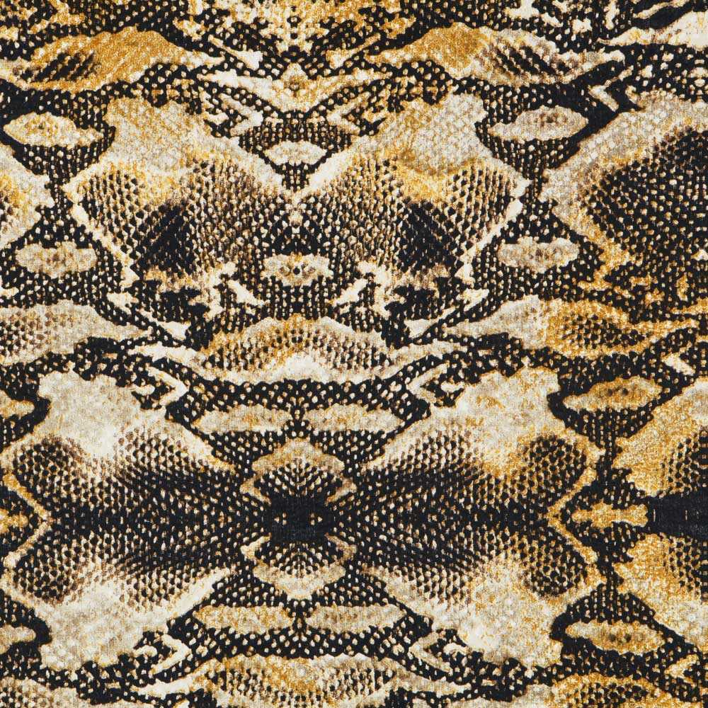 Tecido de Algodão Serpente Ocre - Ribes y Casals