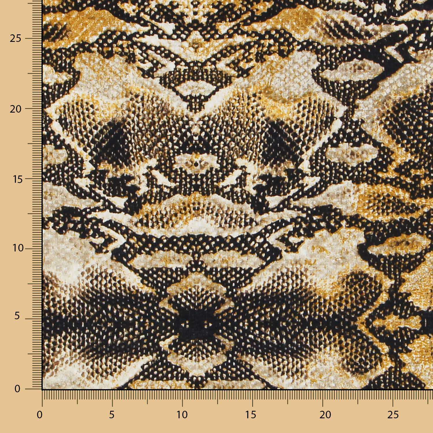 Tecido de Algodão Serpente Ocre - Ribes y Casals