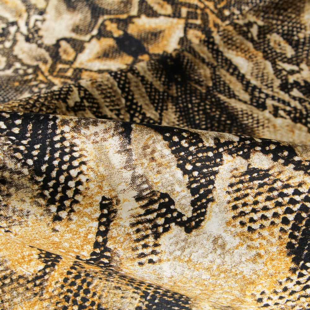 Tecido de Algodão Serpente Ocre - Ribes y Casals