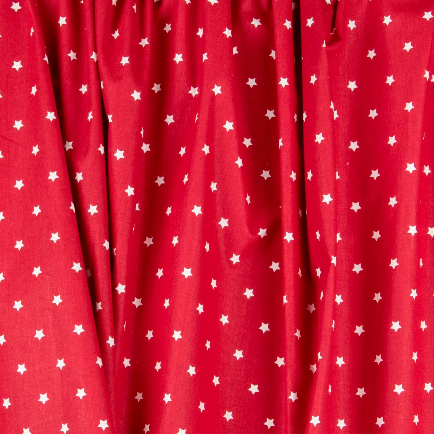 Algodão Estrelas branco vermelho - Ribes y Casals