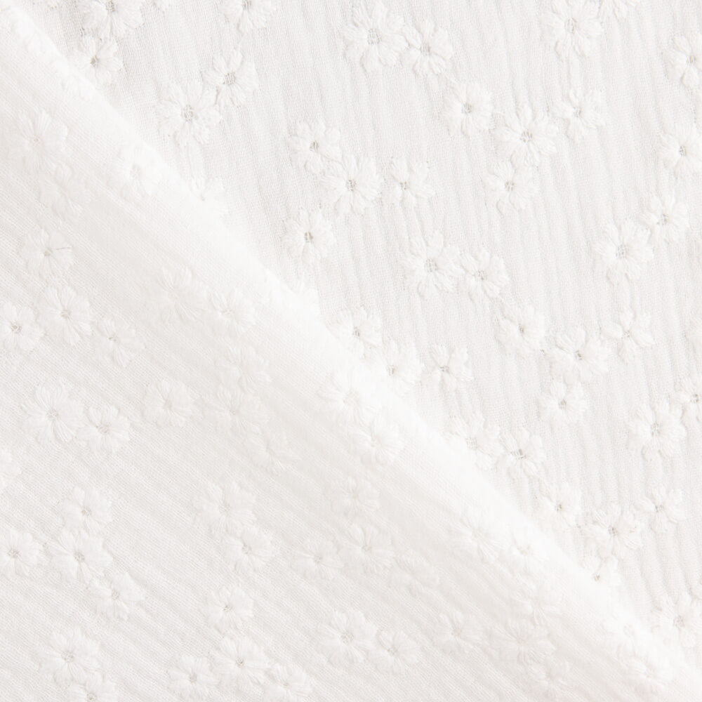 Dupla Gaze Bordada Flor Natural - Ribes y Casals