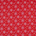 Algodão Natal Dourado Estrelas Vermelho - Ribes y Casals