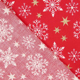 Algodão Natal Dourado Estrelas Vermelho - Ribes y Casals