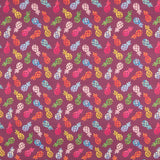 Algodão Popeline Ananás Borgonha - Ribes y Casals