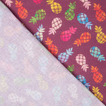 Algodão Popeline Ananás Borgonha - Ribes y Casals