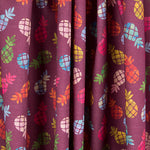 Algodão Popeline Ananás Borgonha - Ribes y Casals