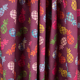 Algodão Popeline Ananás Borgonha - Ribes y Casals