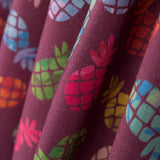 Algodão Popeline Ananás Borgonha - Ribes y Casals