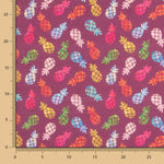 Algodão Popeline Ananás Borgonha - Ribes y Casals