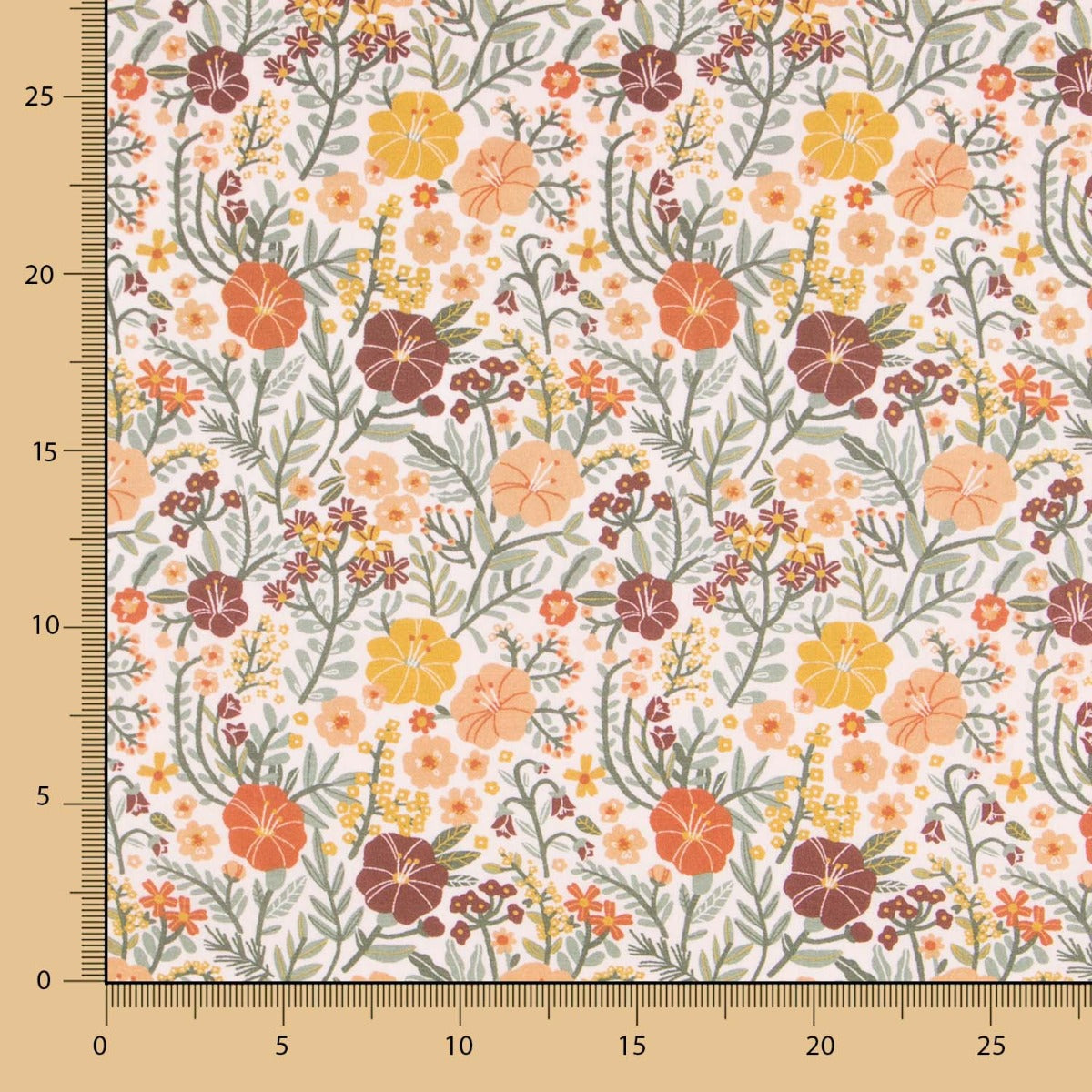 Algodão Popeline Selva Bege - Ribes y Casals