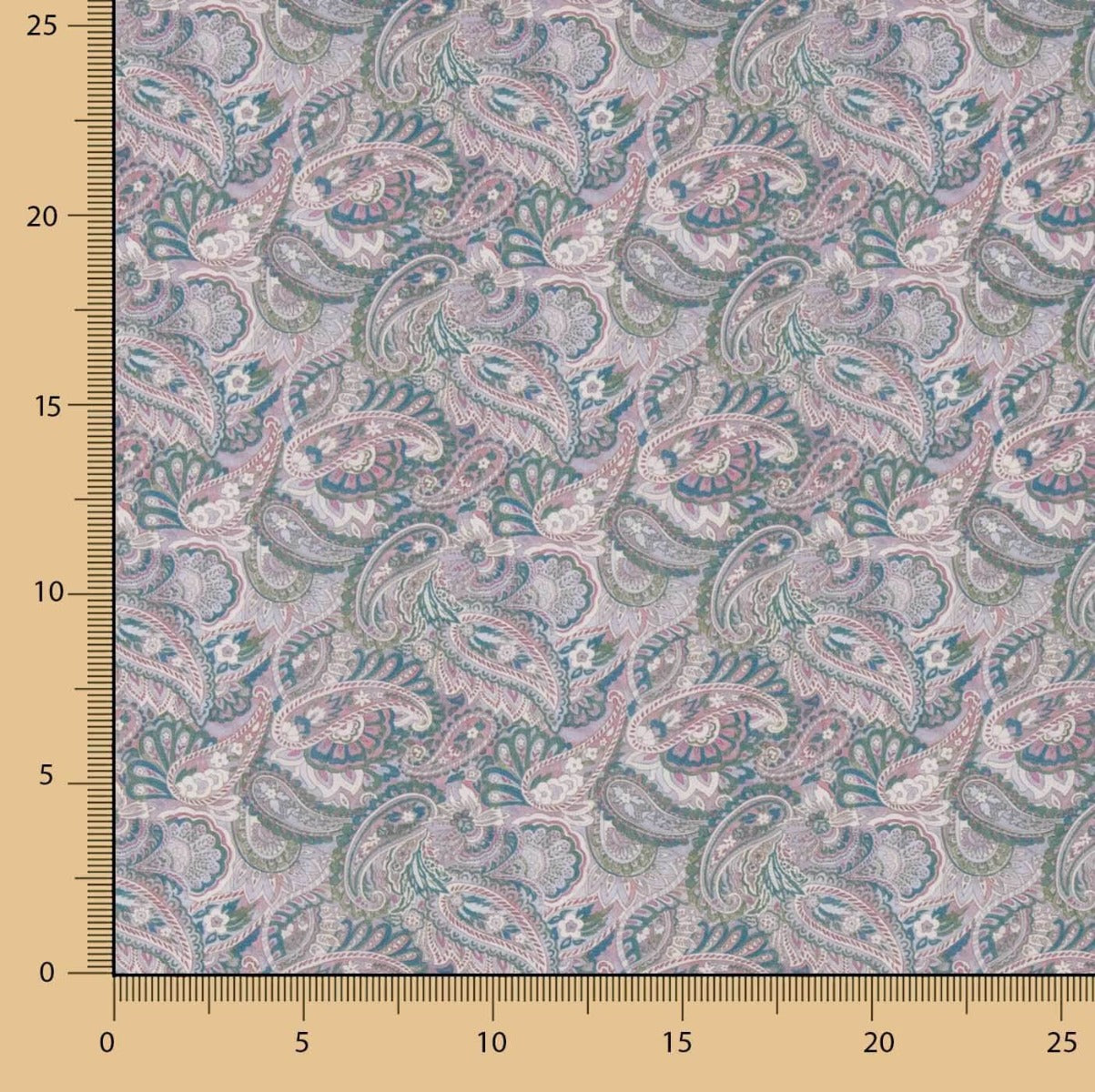 Voile Algodão Supima Caxemira Mauve - Ribes y Casals