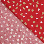 Algodão Estrelas Natal Lacado Ouro - Ribes y Casals