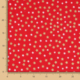 Algodão Estrelas Natal Lacado Ouro - Ribes y Casals