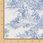 Toalha de Mesa Resinada Anti-Manchas Toile de Jouy Azul - Ribes y Casals