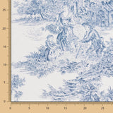 Toalha de Mesa Resinada Anti-Manchas Toile de Jouy Azul - Ribes y Casals