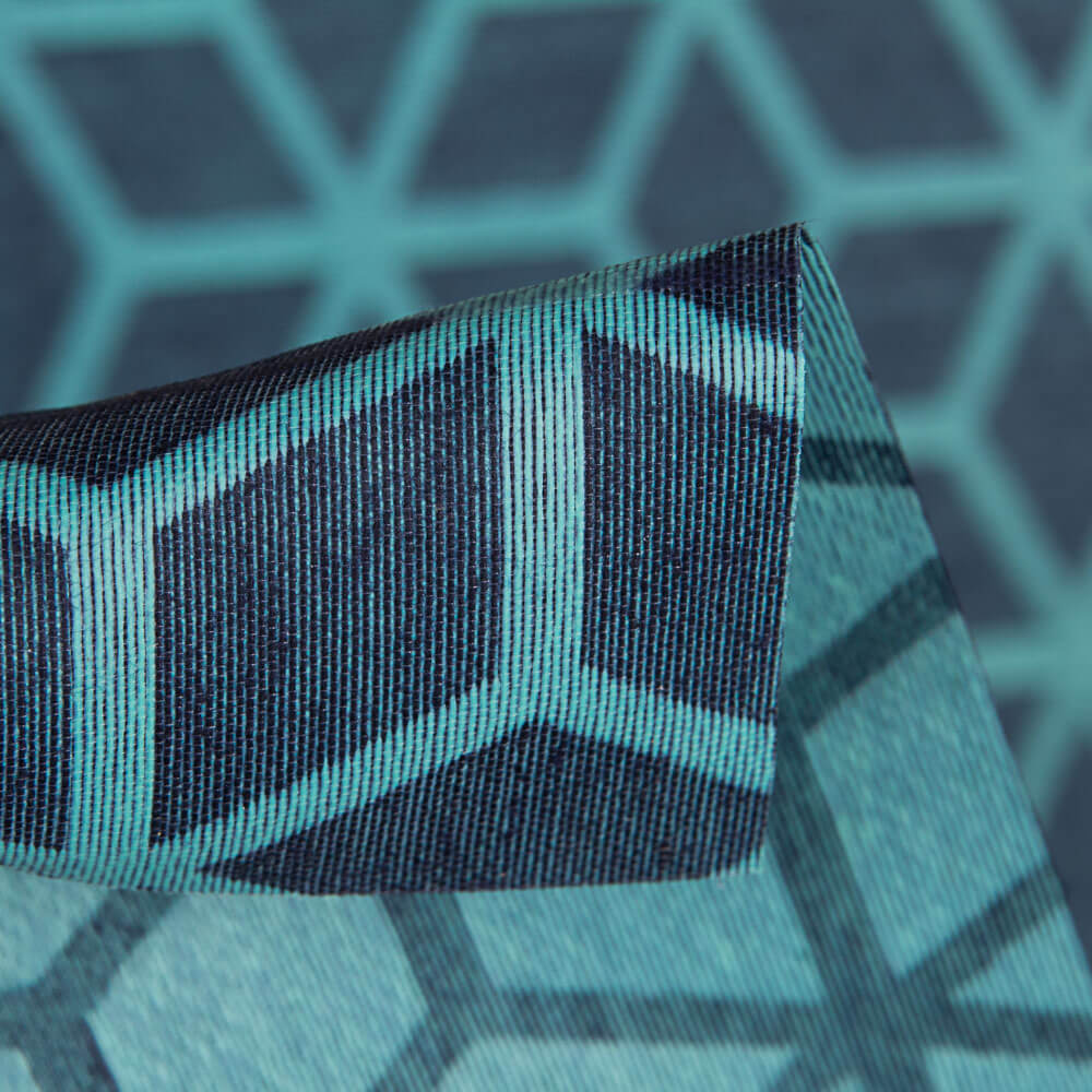 Mantel Antimanchas Geométrico Azul Canard - Ribes y Casals