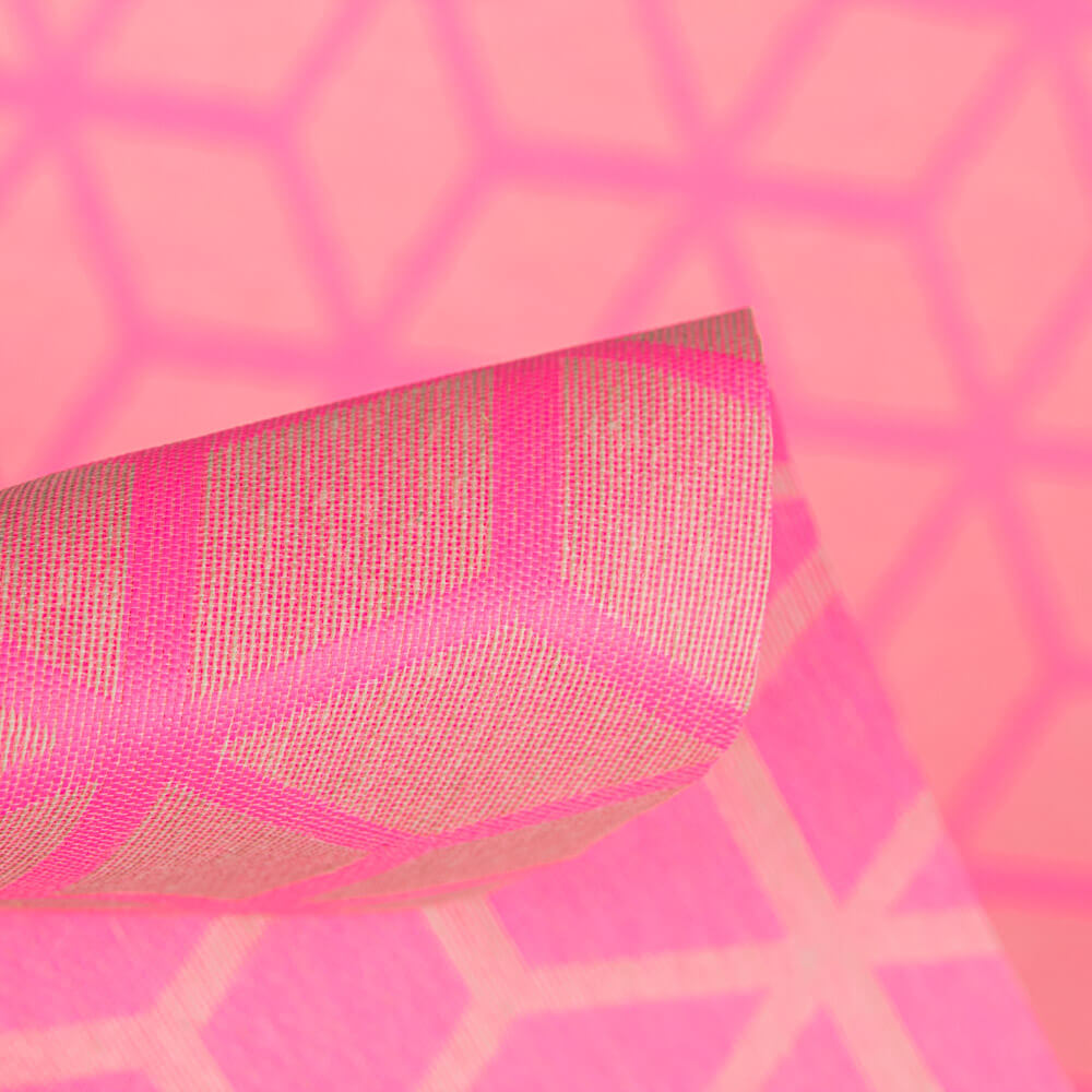 Mantel Antimanchas Geométrico Rosa Fluor - Ribes y Casals