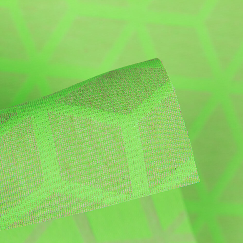 Mantel Antimanchas Geométrico Estrella Verde Fluor - Ribes y Casals