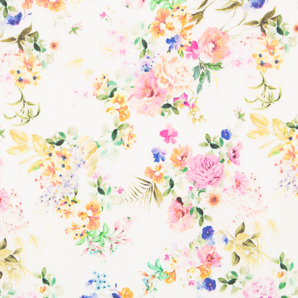 Bambula Algodão Jardim Branco - Ribes y Casals