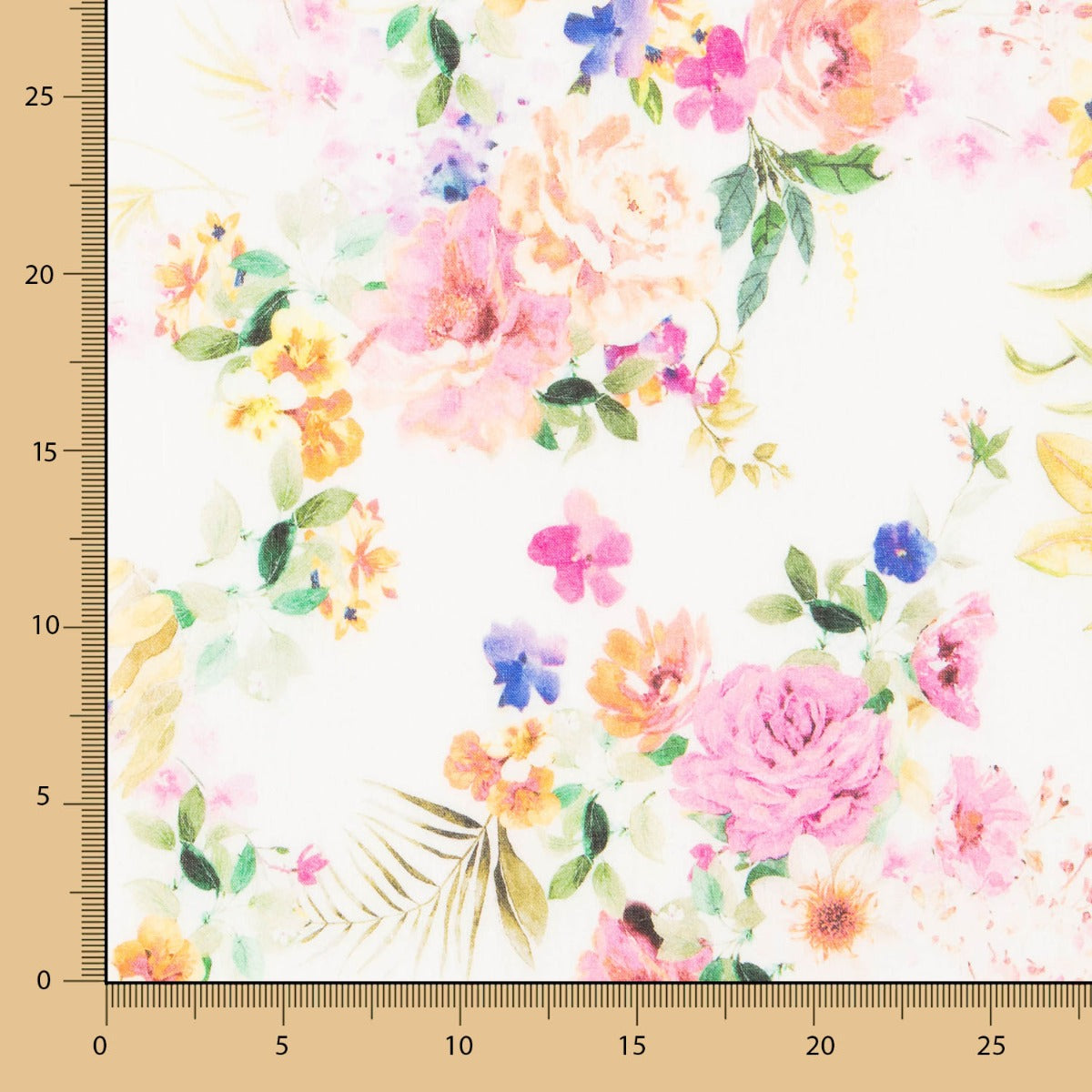 Bambula Algodão Jardim Branco - Ribes y Casals