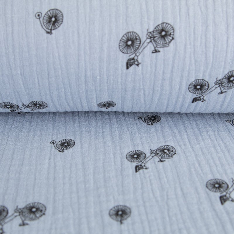 Bambula Algodão Bicicletas Azul - Ribes y Casals